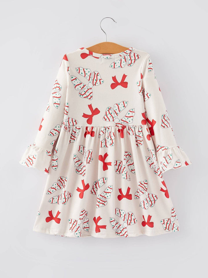 Rylee Faith Designs - Christmas Gingerbread Print Girls Dress: 2