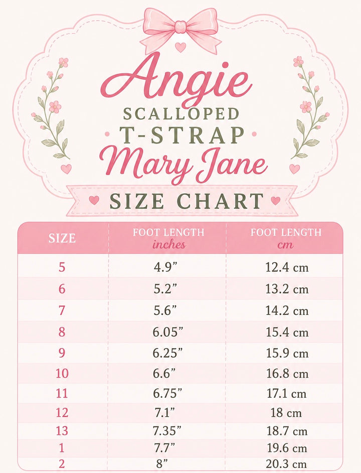 Angie Scallop T-Strap Mary Jane- ETA Mid August