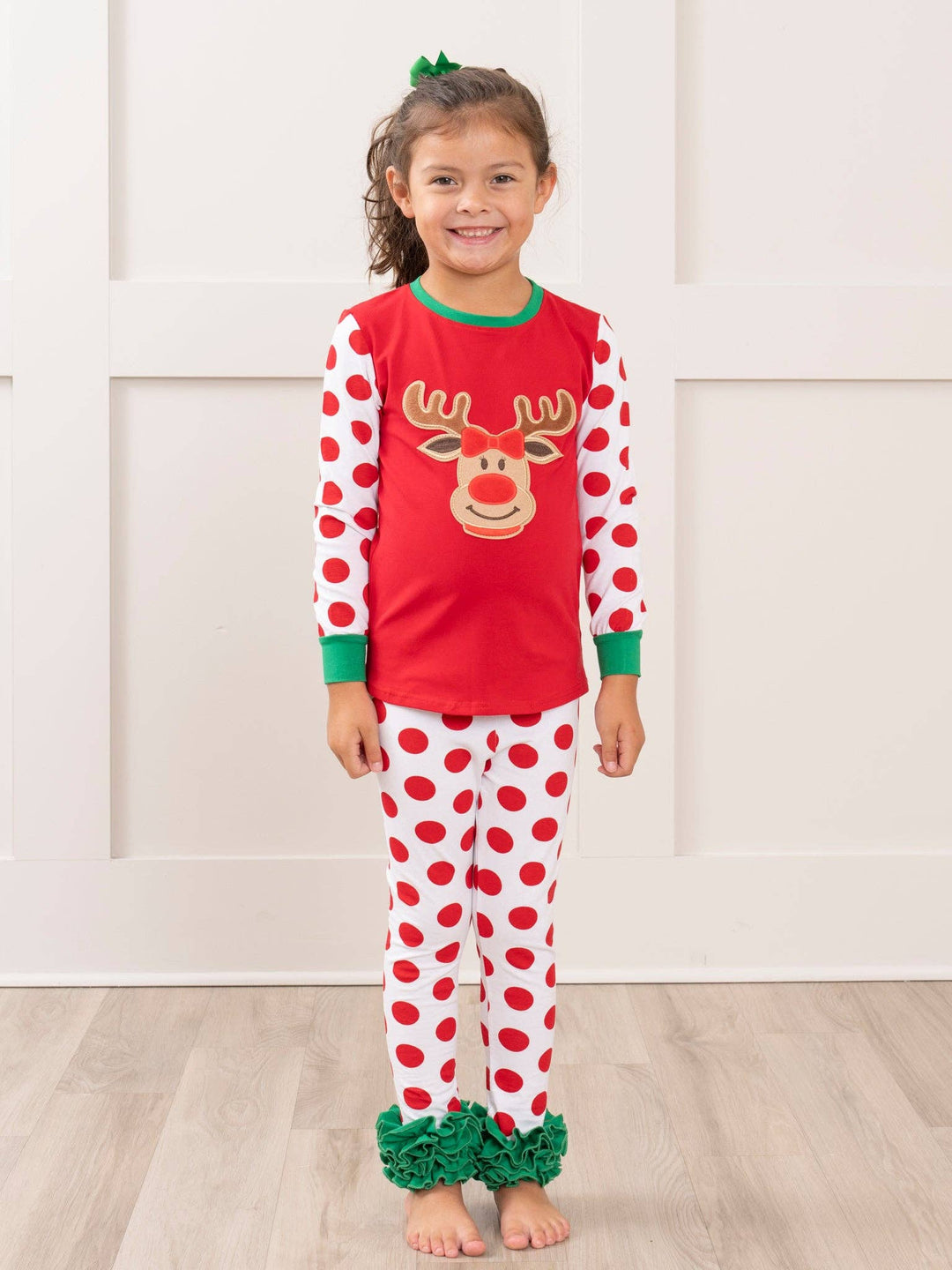Marie Nicole Clothing - Christmas Reindeer Pajamas - For Boys & Girls: 3/6MOS / Girl