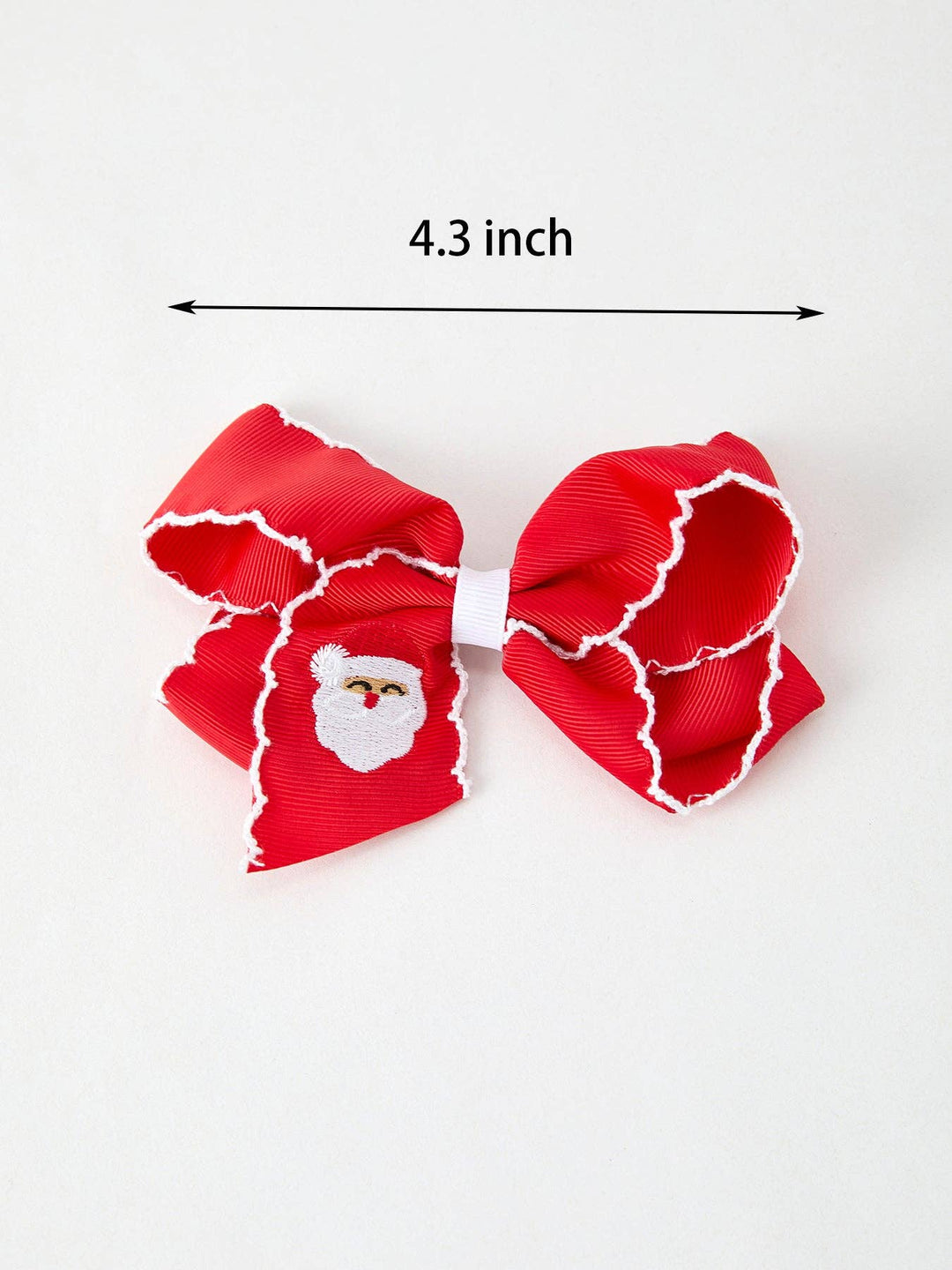 Rylee Faith Designs - Winter Christmas Santa Hair Clip 4.3inch: Red