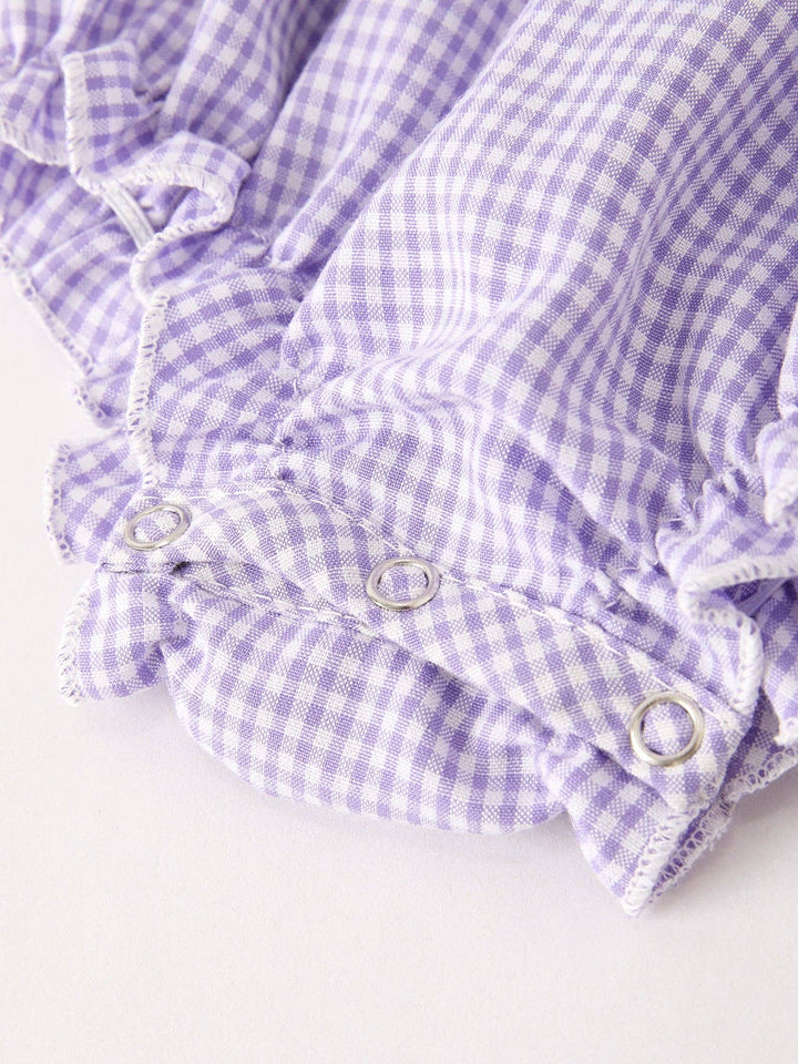 Rylee Faith Designs - Fall Halloween Purple Balloon Pumpkin Cat Smock Embroidery Baby Girl Romper: 6M