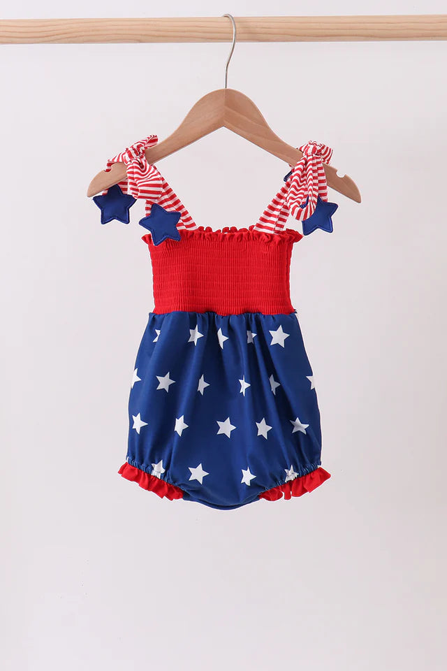 BLUE WHITE STARS GIRL BUBBLE