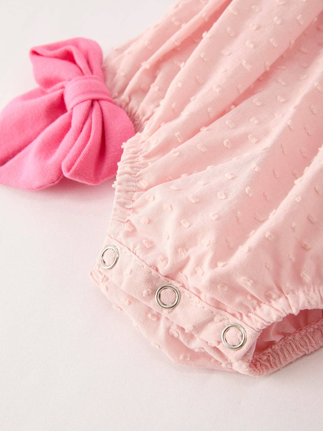 Rylee Faith Designs - Autumn Halloween Light Pink Ghost Embroidery Smock Floral Girls Romper: 12M
