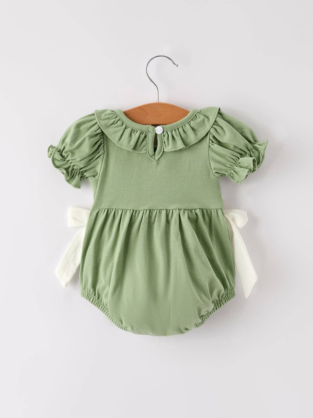 Rylee Faith Designs - Fall Thanksgiving Chicken Smock Embroidered Green  Baby Girl Romper: 6M