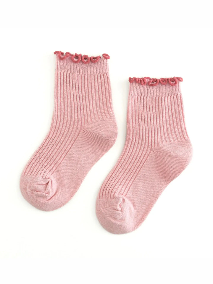 Ribbed Lettuce Trim Midi Socks Pre-Order- ETA end of August