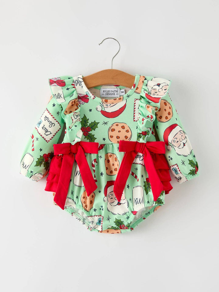 Santa Milk and Cookies Romper