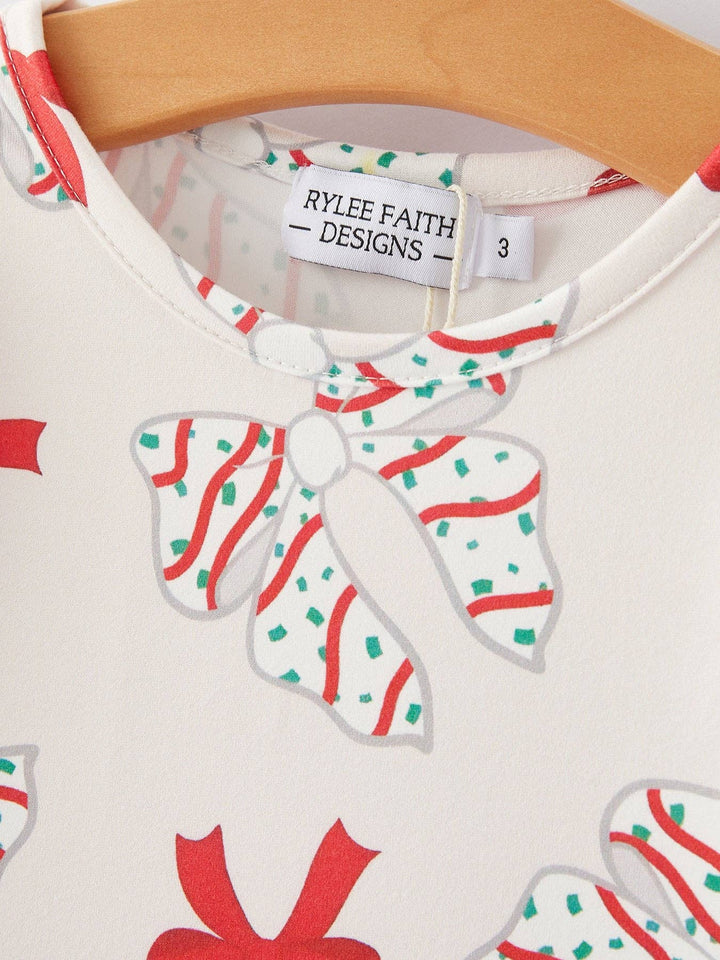 Rylee Faith Designs - Christmas Gingerbread Print Girls Dress: 5