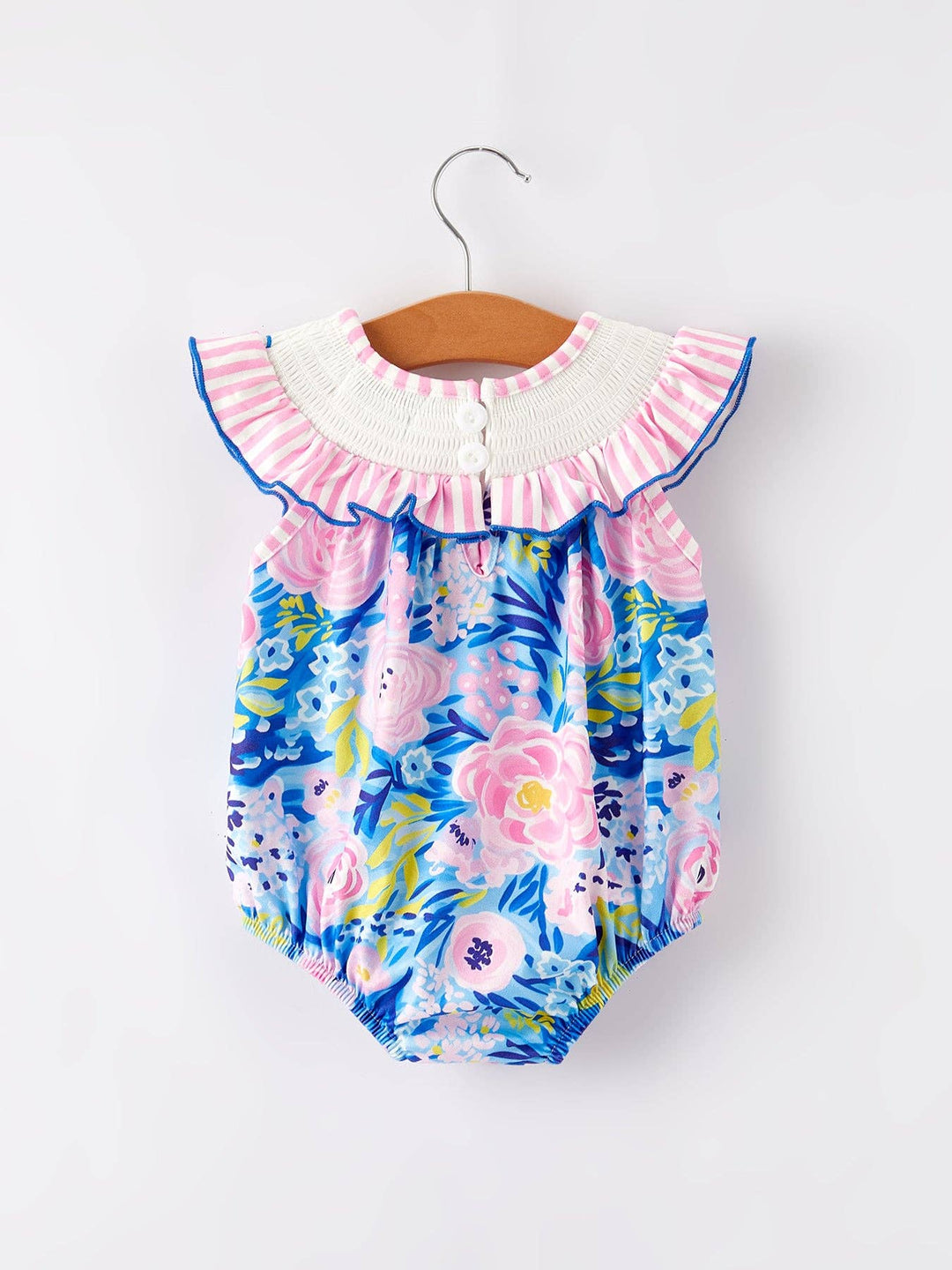 “I ❤ MAMA” Embroidered Smocked Romper