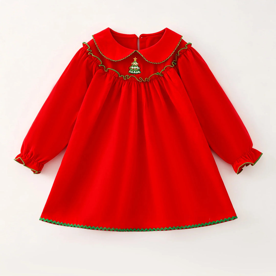 Rockin' around the Christmas tree Embroidered Dress- ETA November