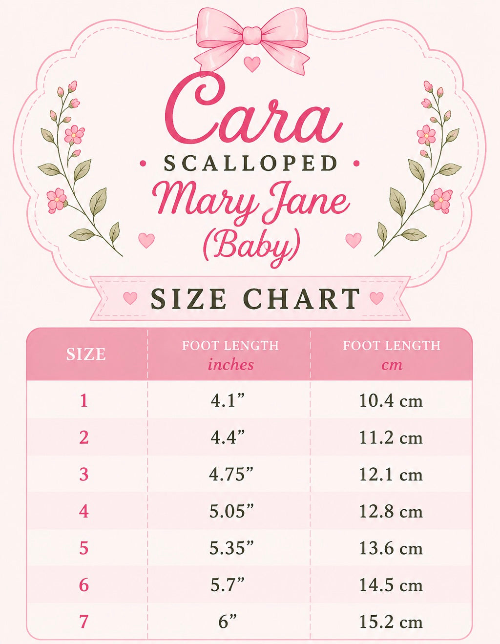 Cara Scalloped Mary Jane Baby/Toddler- ETA Mid August
