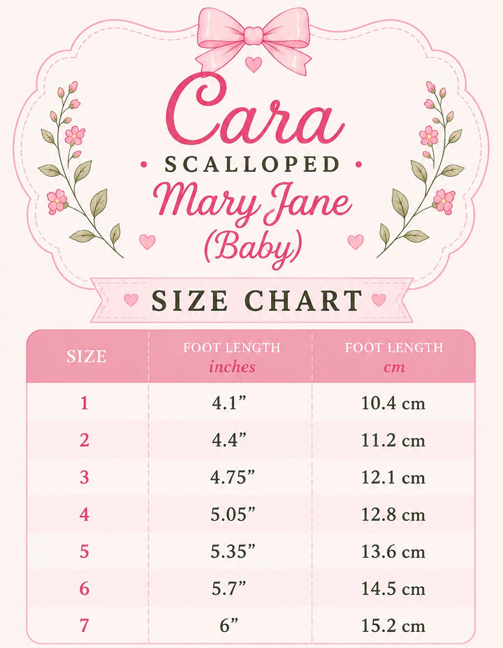 Cara Scalloped Mary Jane Baby/Toddler- ETA Mid August