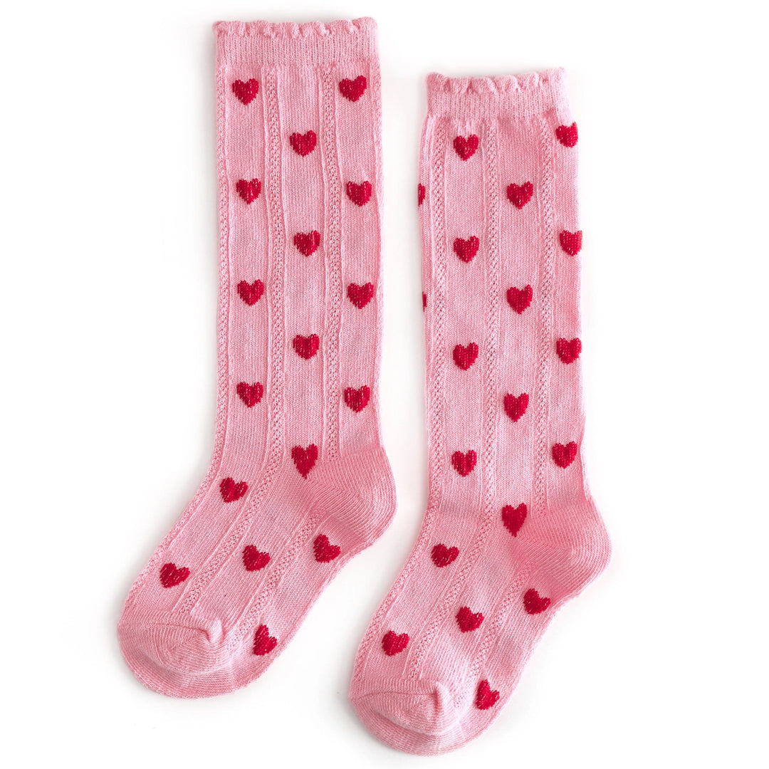 True Love Scalloped Knee High Socks