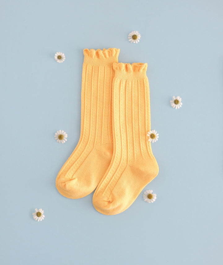 Sunshine Frill Knee High Socks