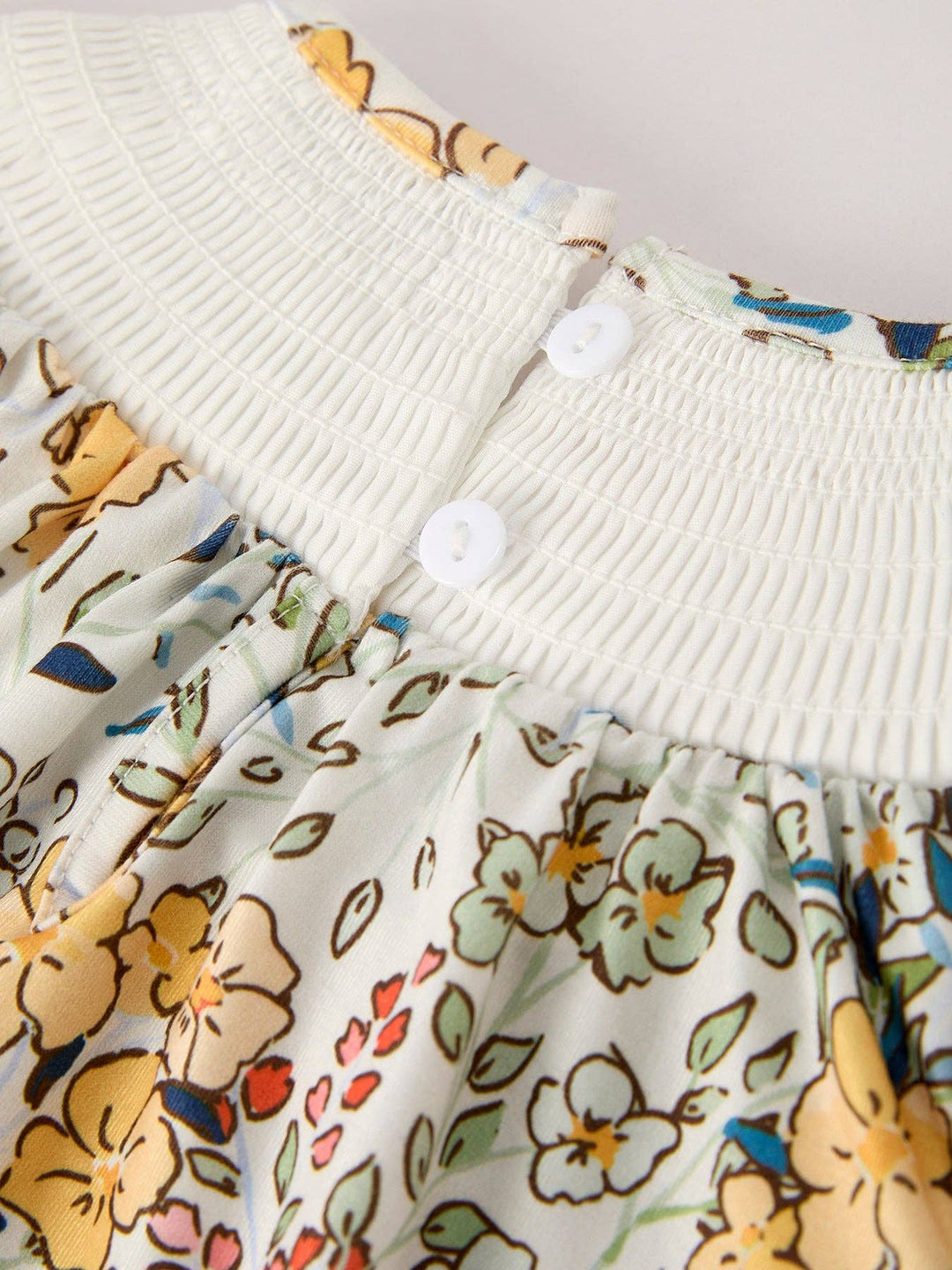 Rylee Faith Designs - Fall  Embroidery Smocking Bow Floral Leaf Baby Girls Romper: 12M