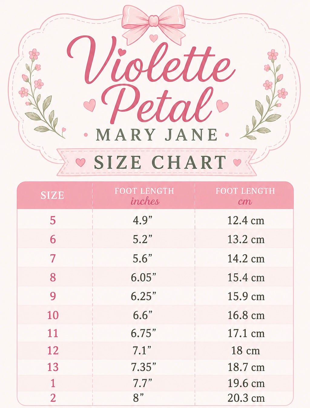 Violette Petal Mary Jane- ETA Mid August