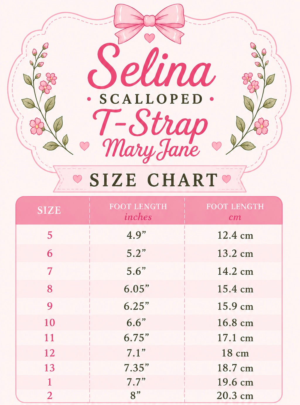Selina Scalloped T-Strap Mary Jane- ETA Mid August