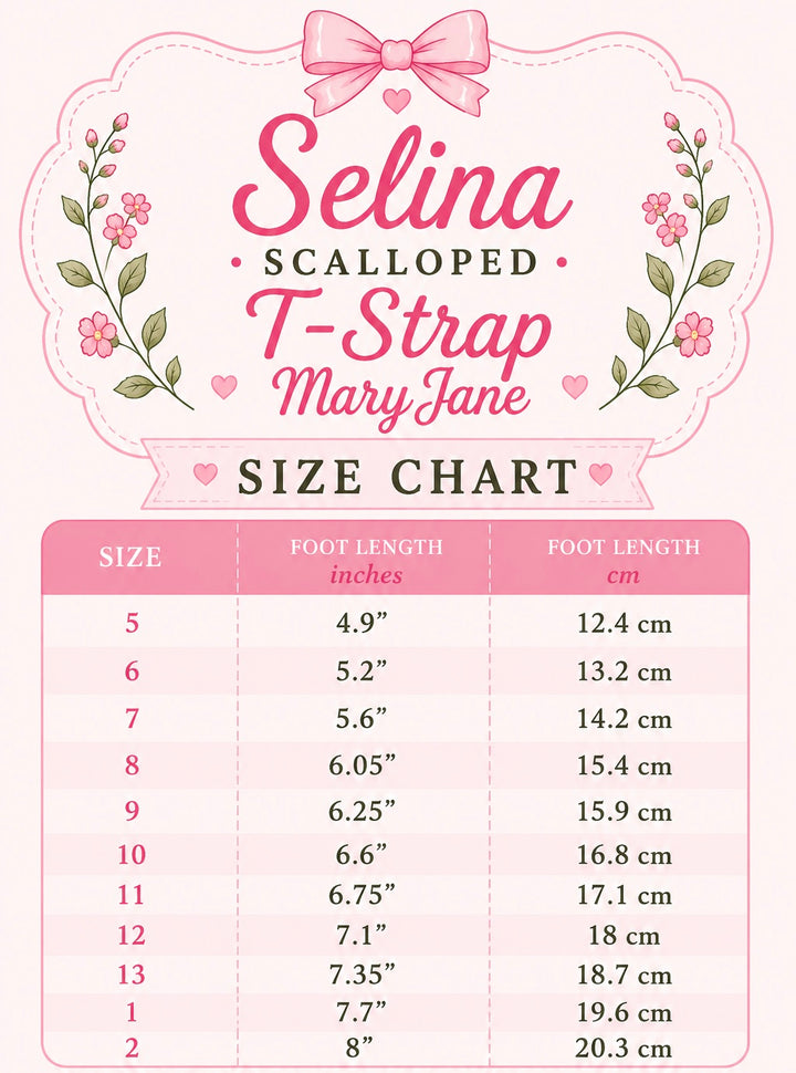 Selina Scalloped T-Strap Mary Jane- ETA Mid August
