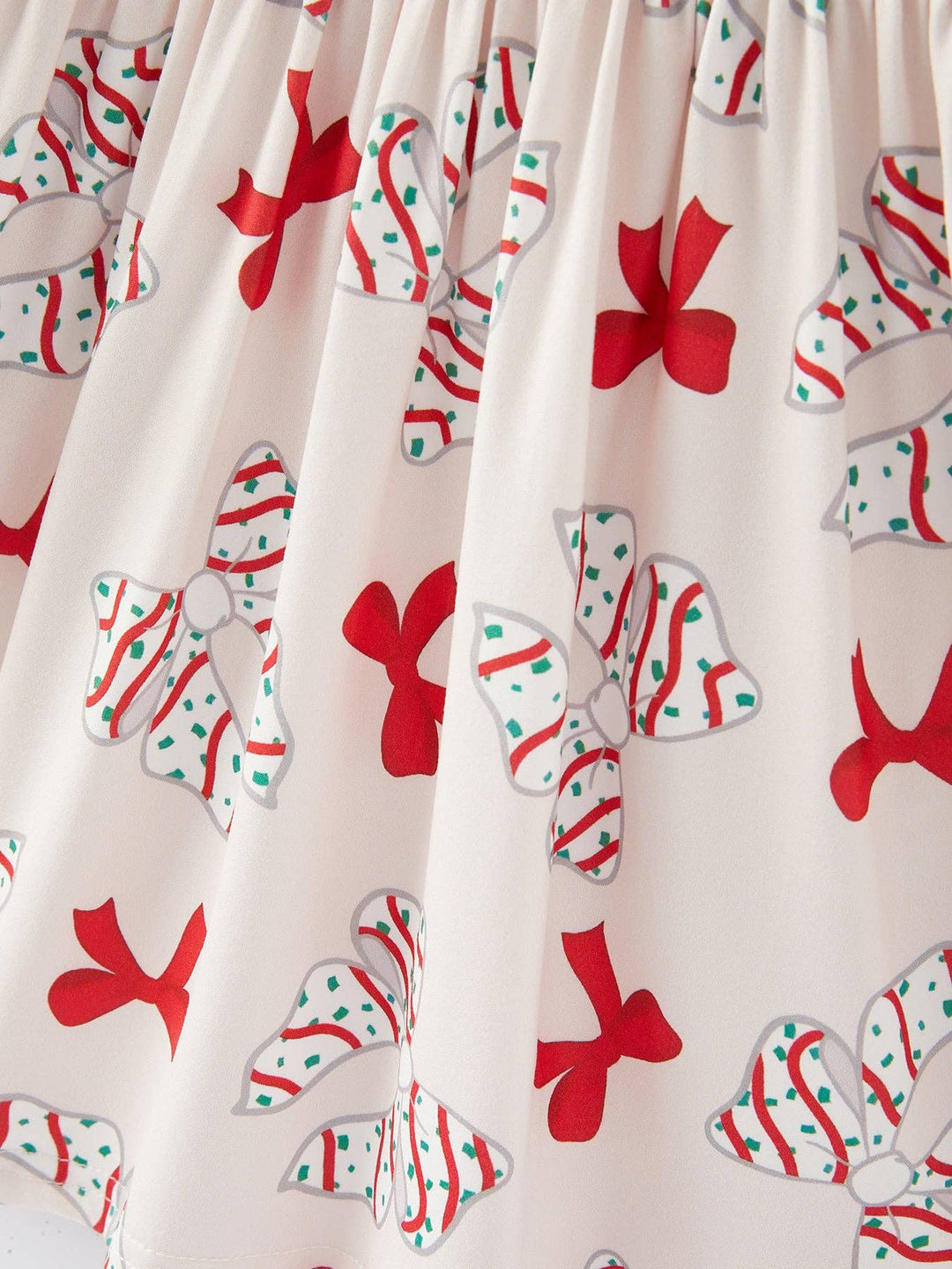 Rylee Faith Designs - Christmas Gingerbread Print Girls Dress: 7