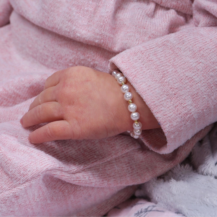 Cherished Moments-14K Gold-Plated Plated Pearl Bracelet