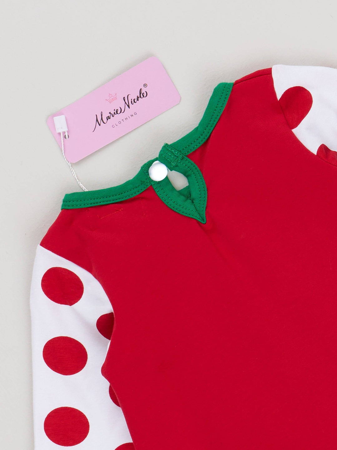 Marie Nicole Clothing - Christmas Reindeer Romper Pajamas - For Boys & Girls: 6/12M / Girl