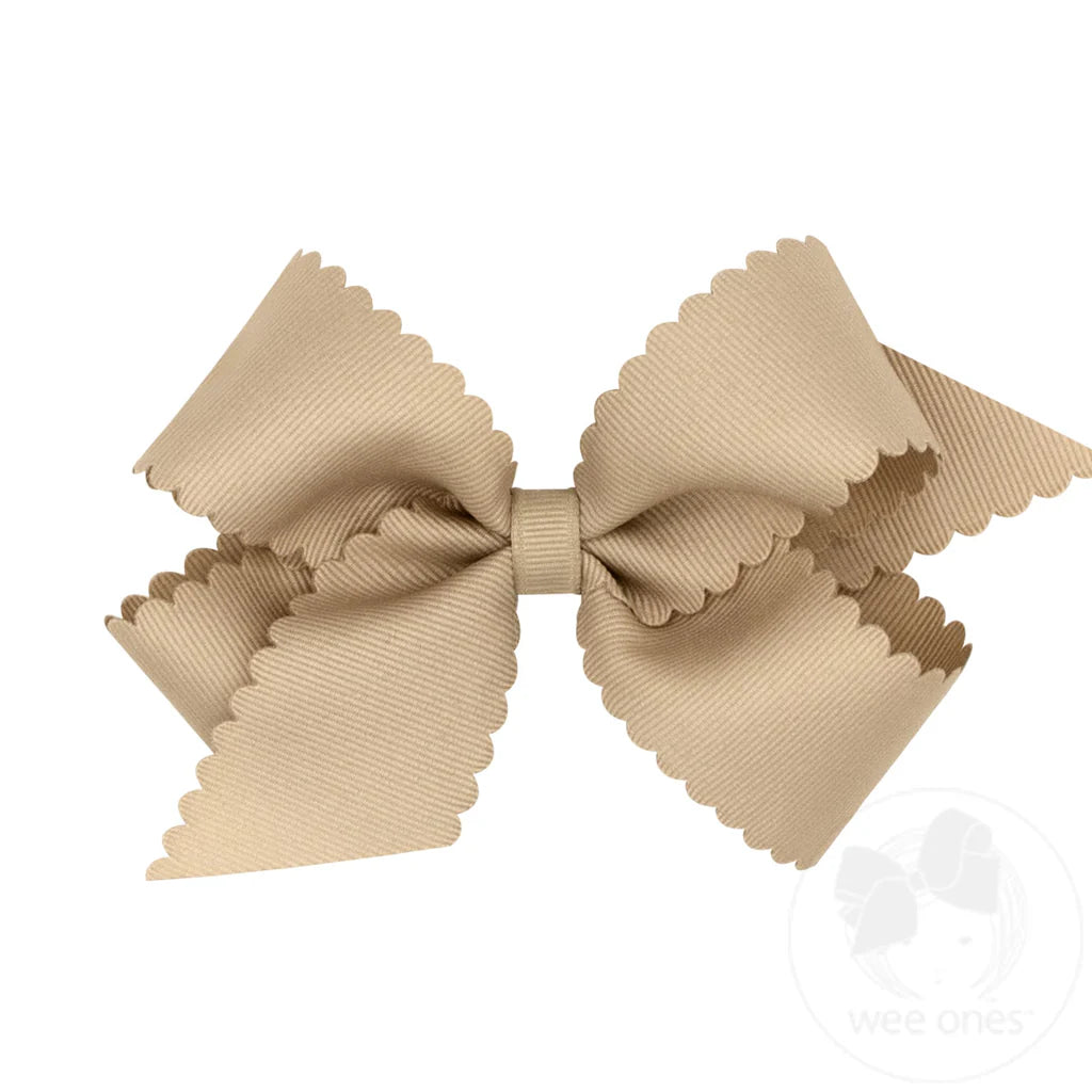 Wee Ones Grosgrain Hair Bow Scalloped Edge