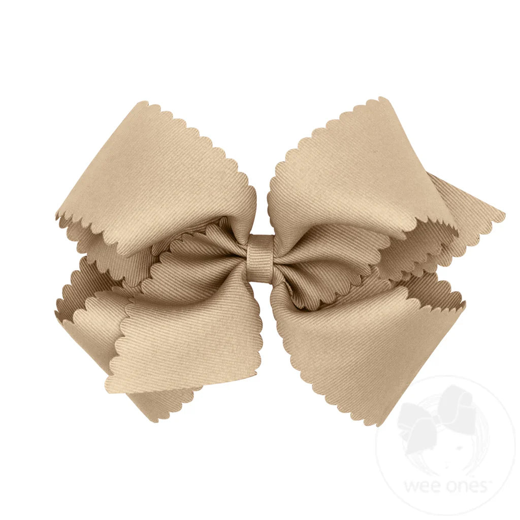 Wee Ones Grosgrain Hair Bow Scalloped Edge