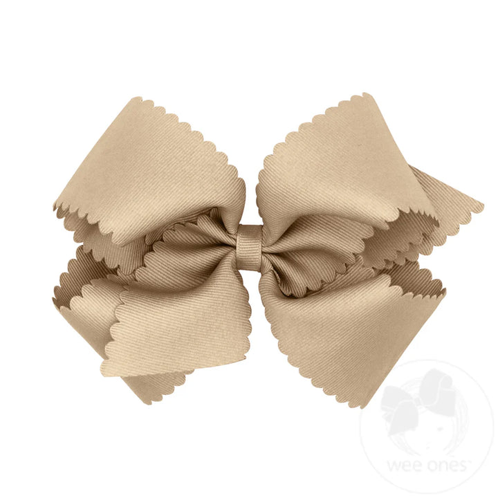 Wee Ones Grosgrain Hair Bow Scalloped Edge