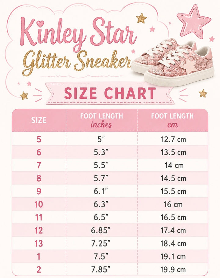 Kinley Star Glitter Sneaker- ETA Mid August