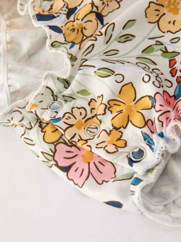 Rylee Faith Designs - Fall  Embroidery Smocking Bow Floral Leaf Baby Girls Romper: 12M
