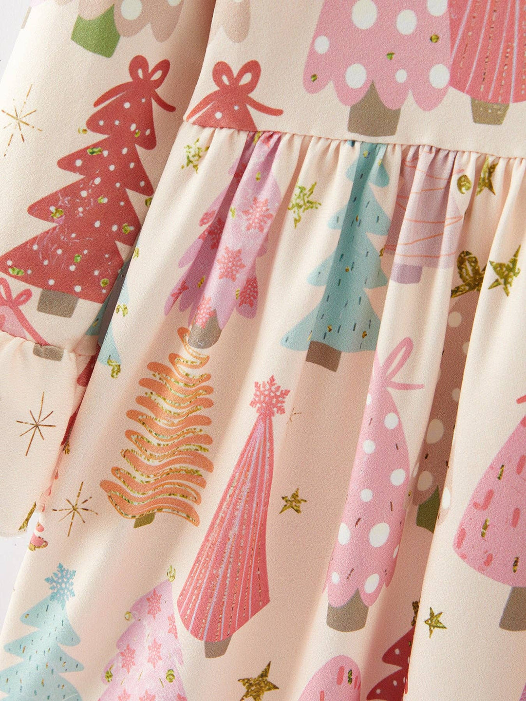 Rylee Faith Designs - Christmas Tree Print Girls Dress: 4