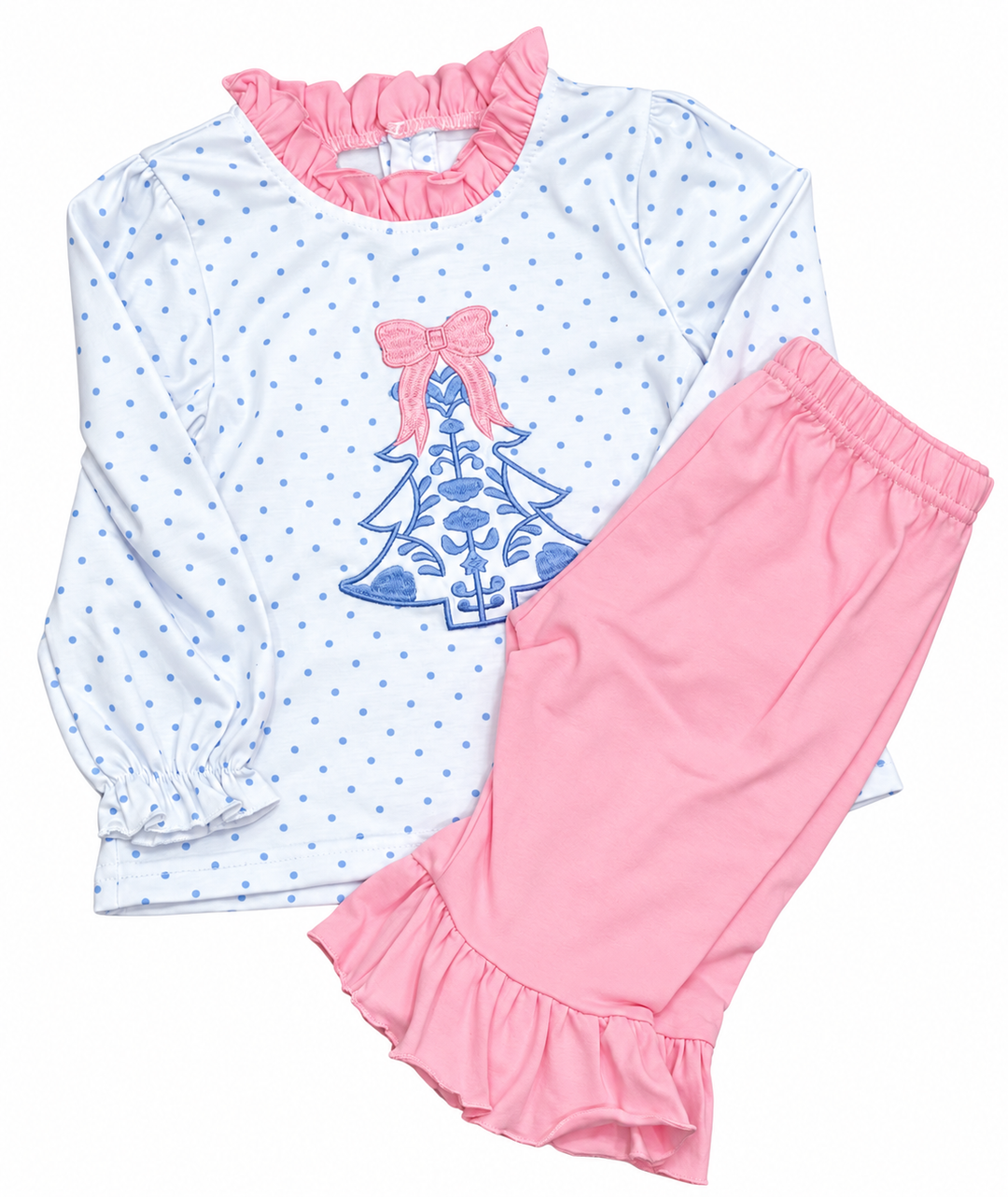 Chinoserie Christmas Tree 2pc Pants set
