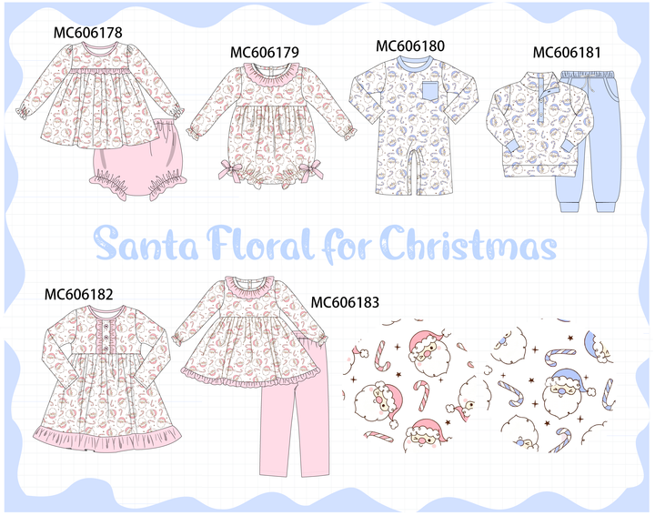 PO95 Blue&pink christmas santa claus candy cane collection- ETA December