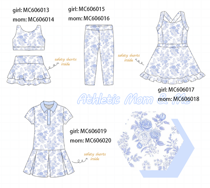 PO95 Blue floral print mom&me active collection 1- ETA December