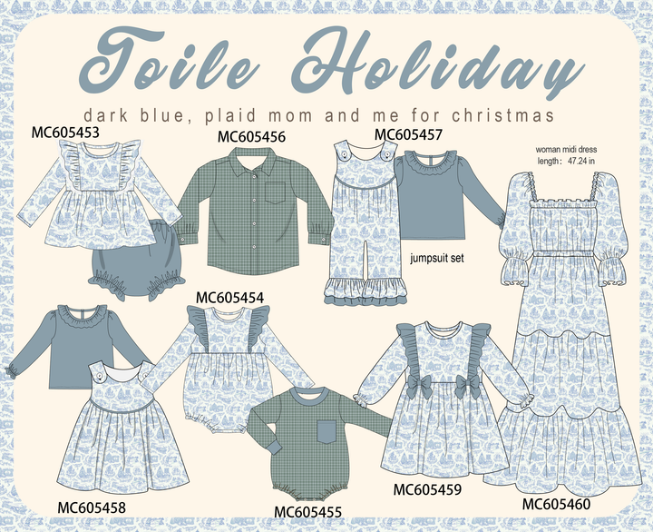 PO93 Blue toile holiday print collection- ETA December