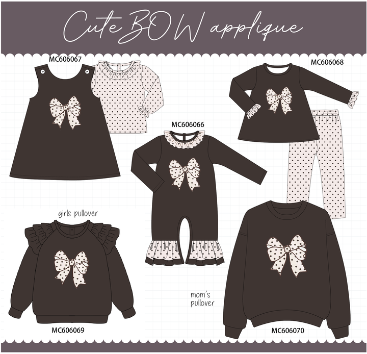 PO95 Brown bow applique collection- ETA December