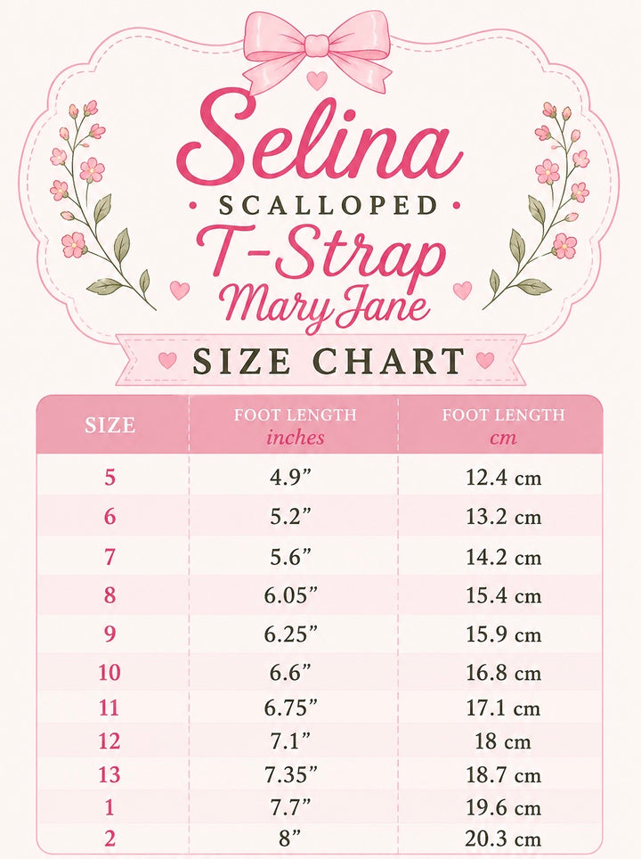 Selina Patent Scalloped T-Strap Mary Jane- ETA Mid August
