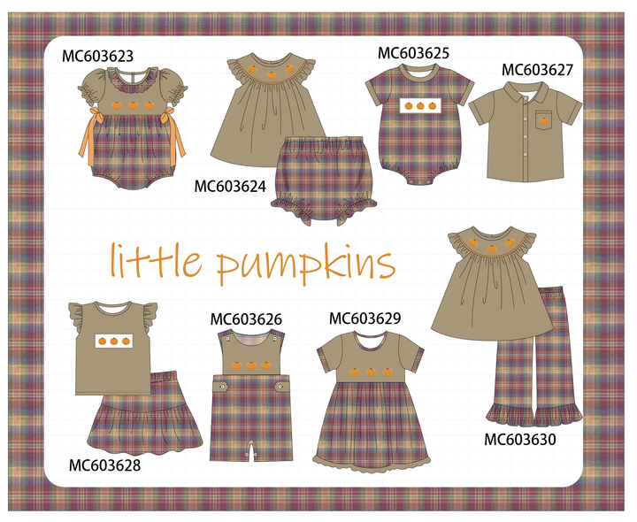 PO85 Camel pumpkin embroidery ruffle collection- ETA Sept
