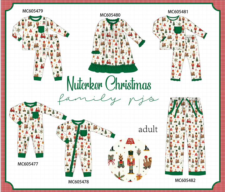 PO93 Forest nutcracker print pajama collection-ETA December