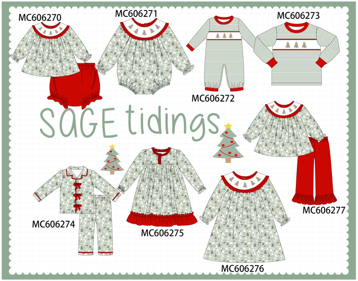 PO95 Green christmas tree embroidery collection- ETA December