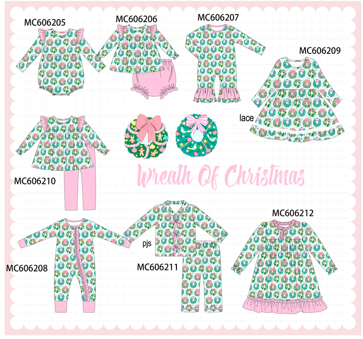 PO95 Green christmas wreath print collection- ETA December
