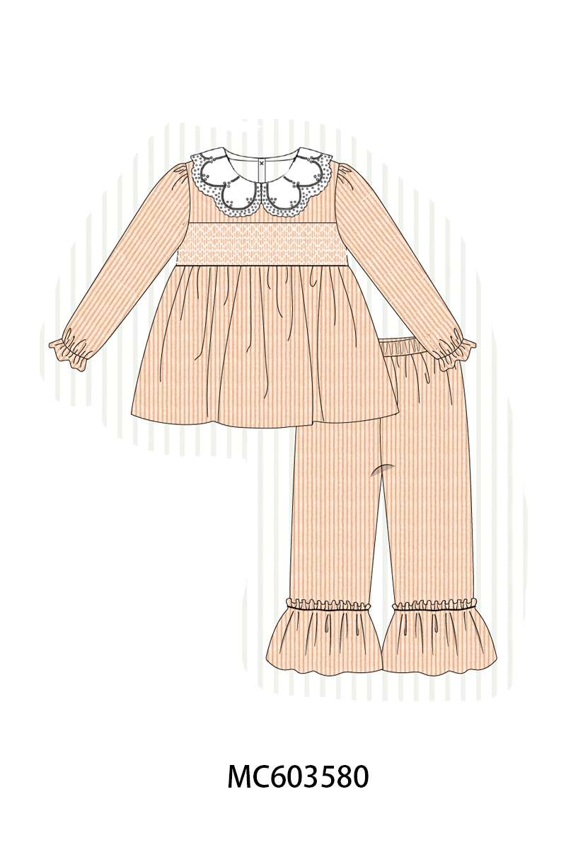 PO85 Coral corduroy smocked lace collar collection- ETA Sept