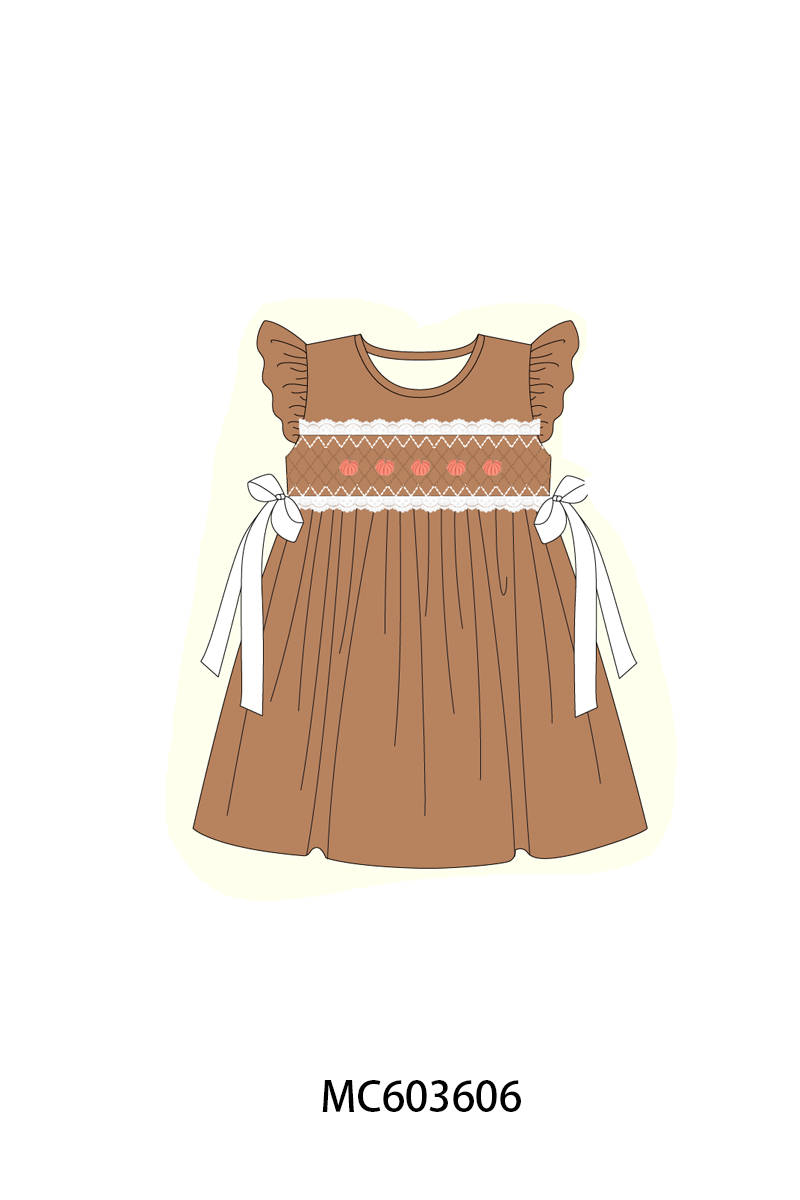 PO85 Brown pumpkin smocked lace collection- ETA Sept