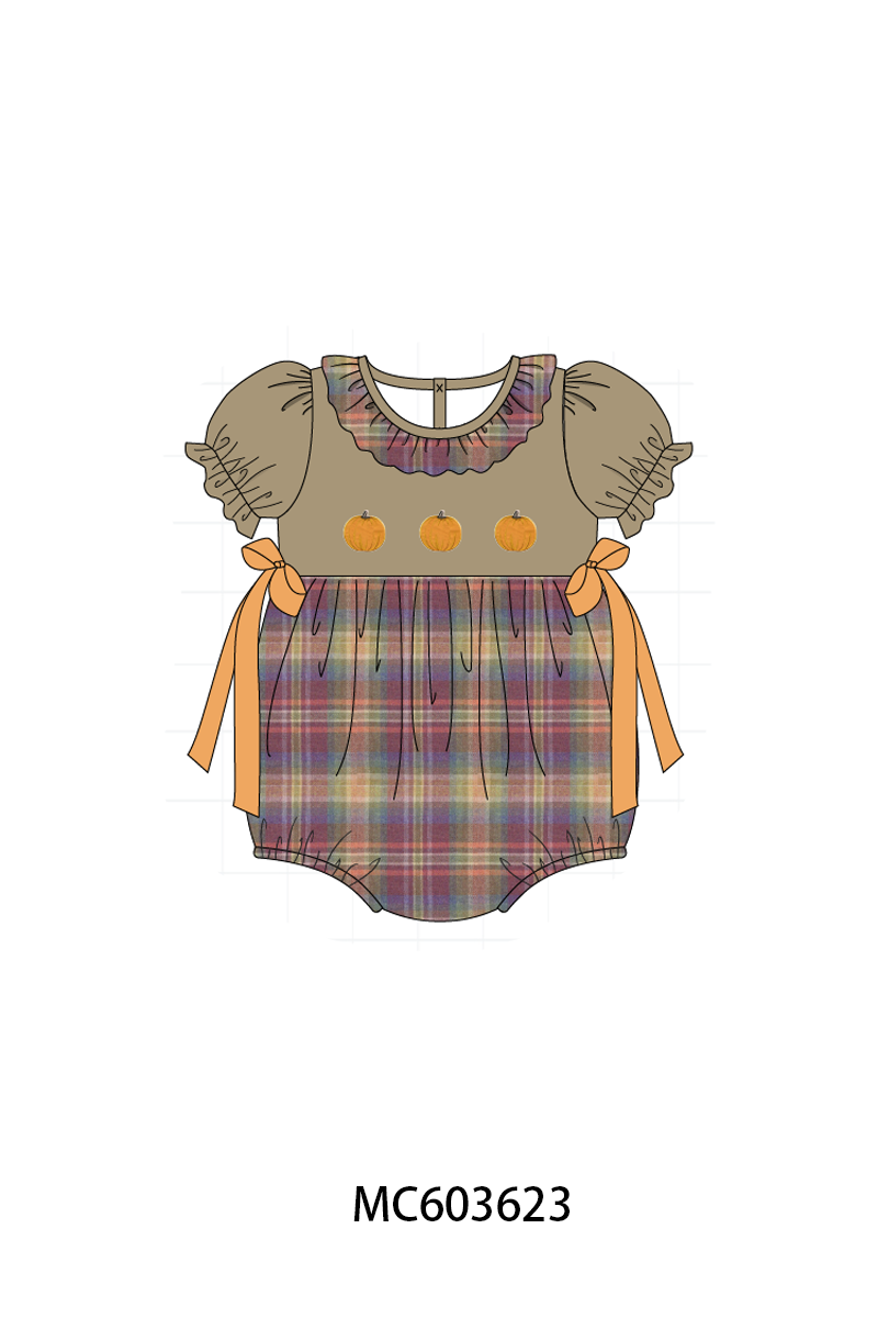 PO85 Camel pumpkin embroidery ruffle collection- ETA Sept