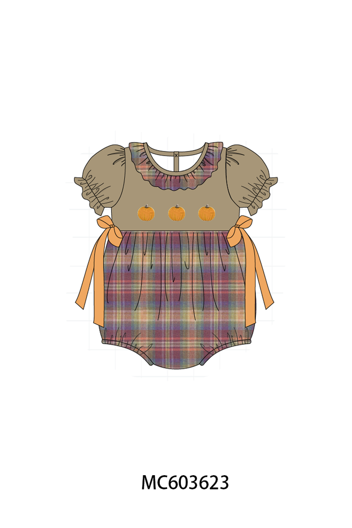 PO85 Camel pumpkin embroidery ruffle collection- ETA Sept