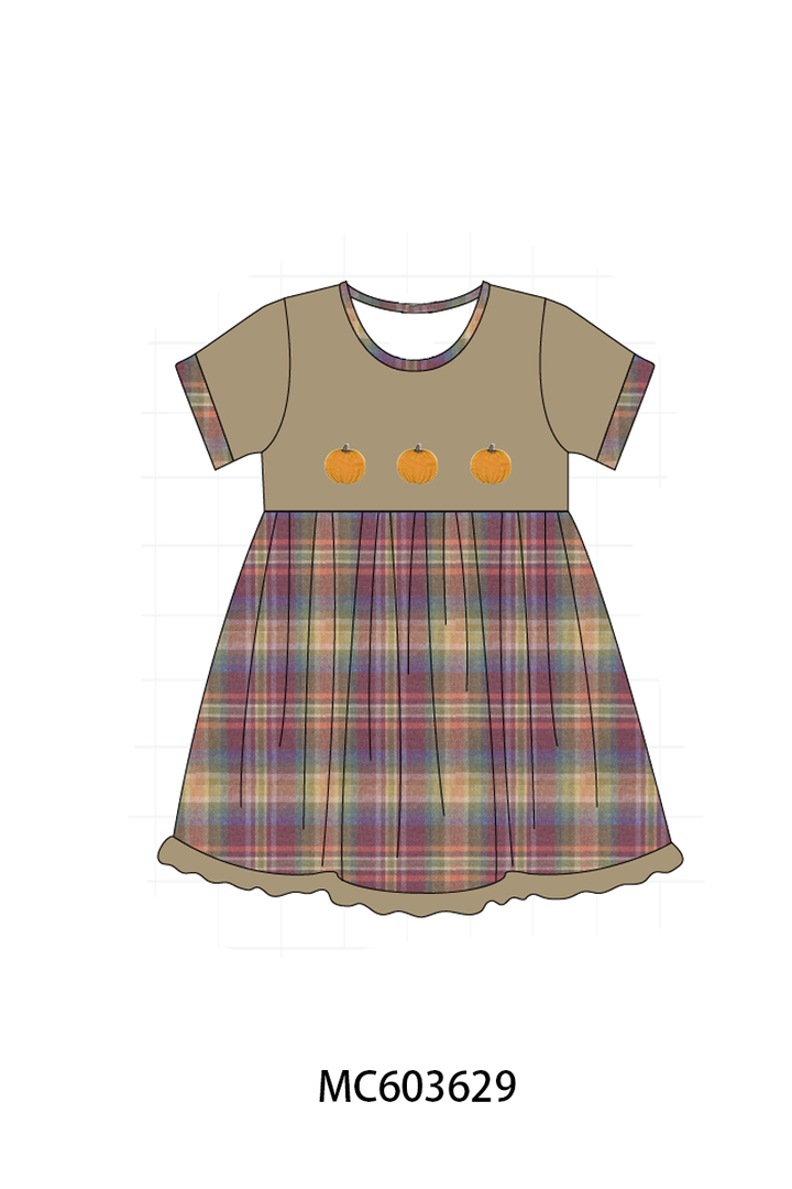 PO85 Camel pumpkin embroidery ruffle collection- ETA Sept