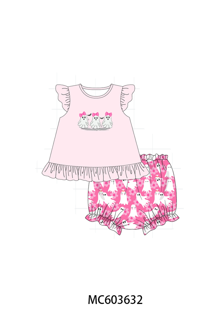 PO85 Pink halloween ghost spooky embroidery collection- ETA Sept