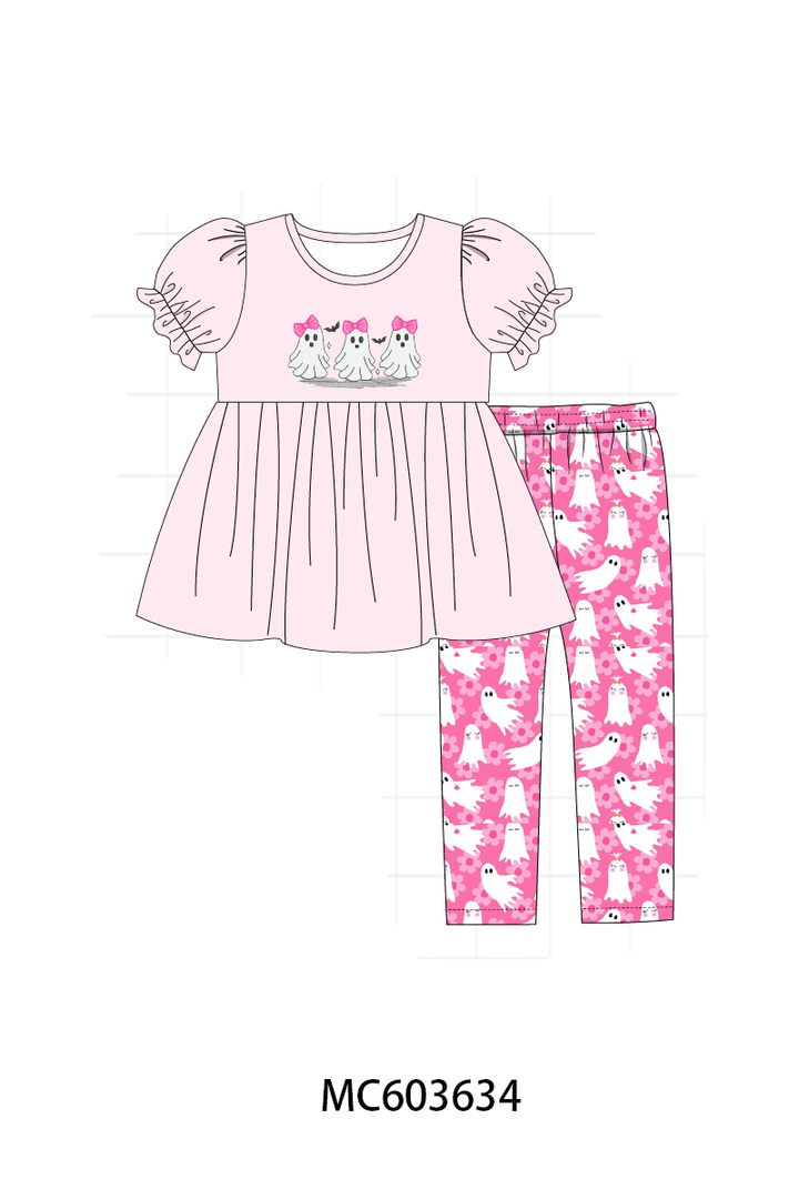 PO85 Pink halloween ghost spooky embroidery collection- ETA Sept