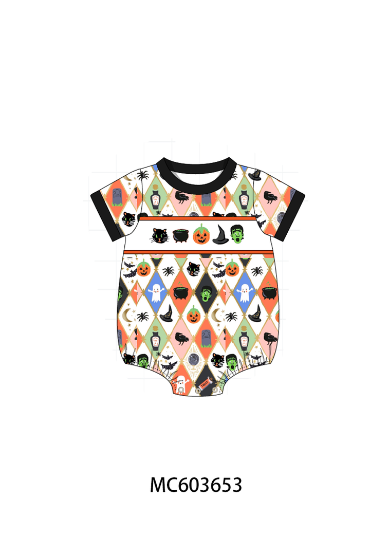 PO85 Black halloween pumpkin embroidery collection- ETA Sept