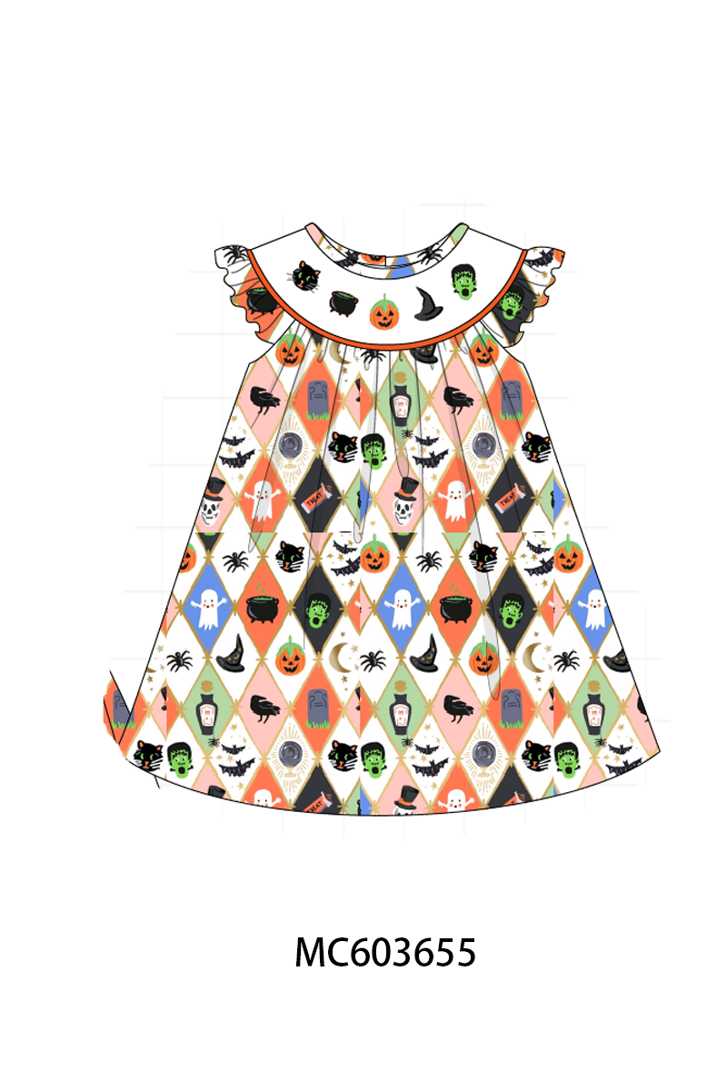 PO85 Black halloween pumpkin embroidery collection- ETA Sept