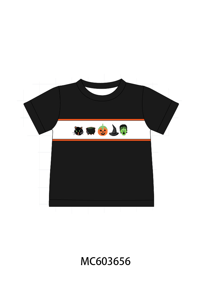 PO85 Black halloween pumpkin embroidery collection- ETA Sept